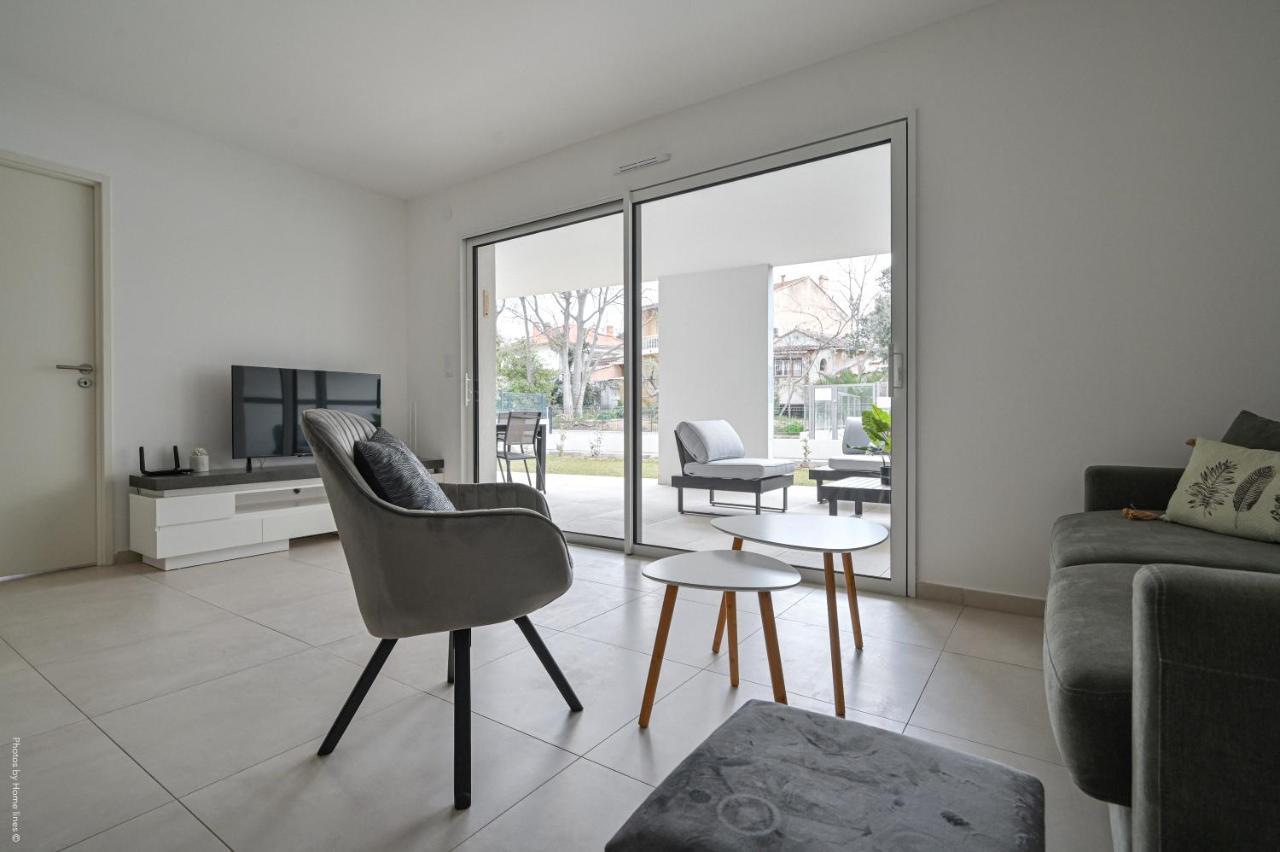 T4 NEUF - JARDIN-TERRASSE ET PISCINE – ACCÈS DIRECT PLAGES ET CENTRE VILLAGE – App C 12 Saint-Cyr-sur-Mer Eksteriør bilde