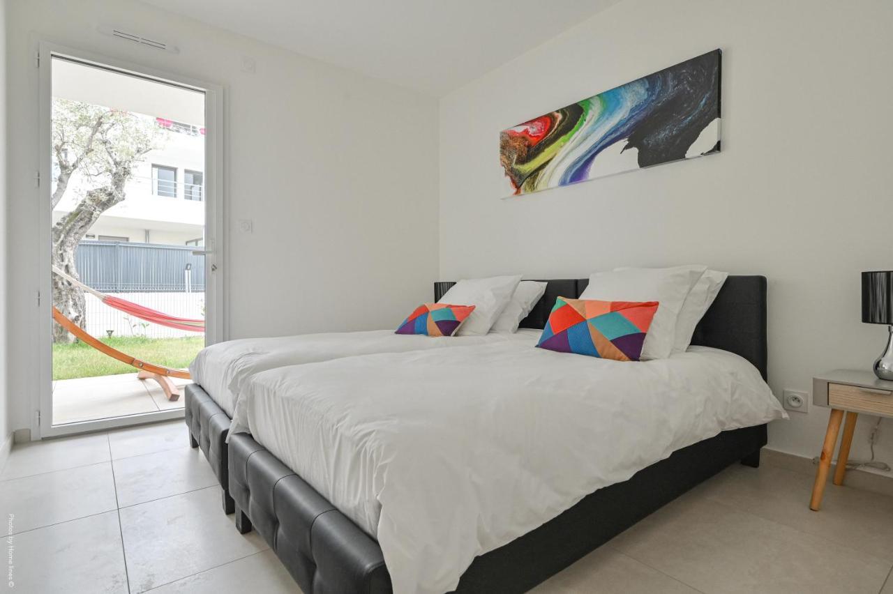 T4 NEUF - JARDIN-TERRASSE ET PISCINE – ACCÈS DIRECT PLAGES ET CENTRE VILLAGE – App C 12 Saint-Cyr-sur-Mer Eksteriør bilde